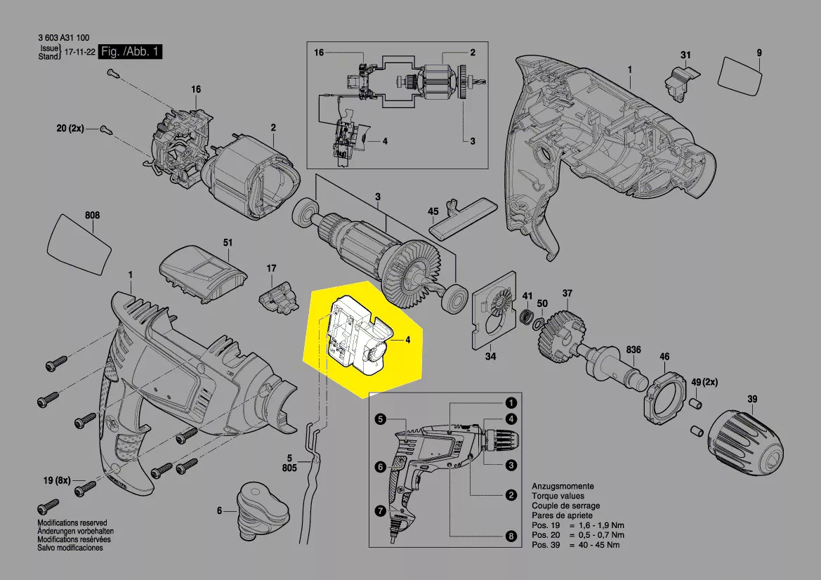 Interrupteur réf. 1 607 200 37E Bosch